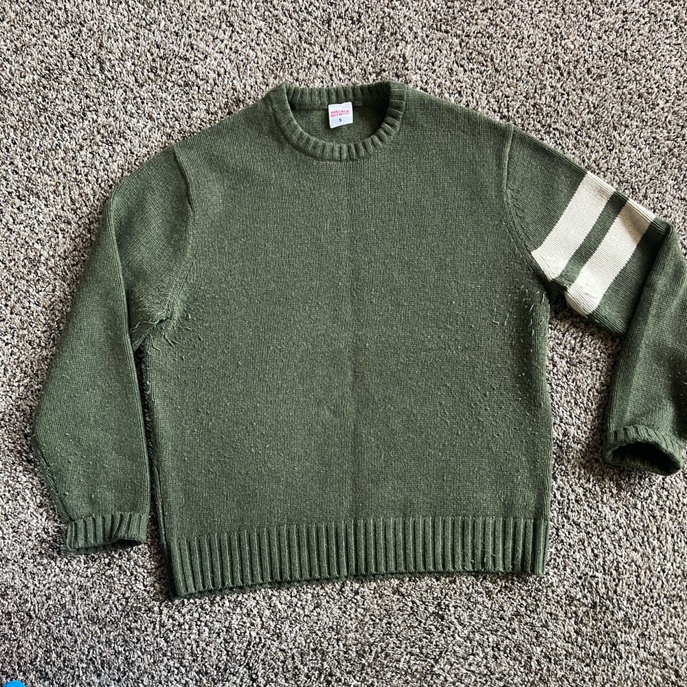Birdwell Olive Green Knit Sweater